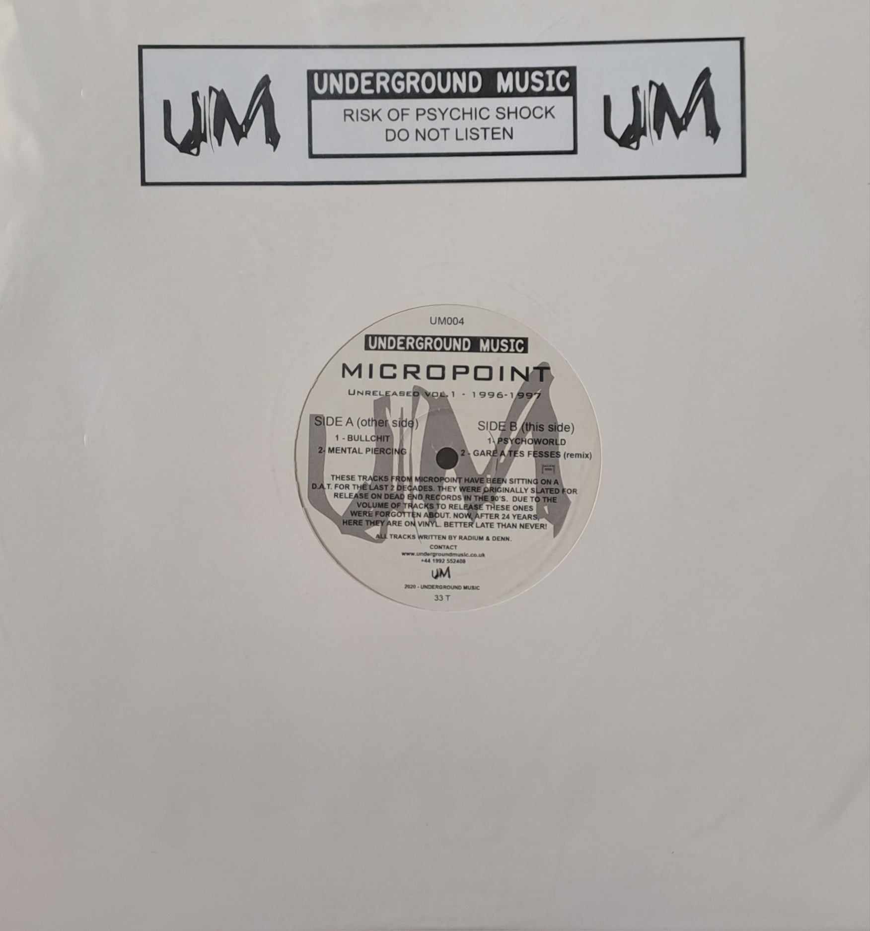 UM 004 - vinyle hardcore
